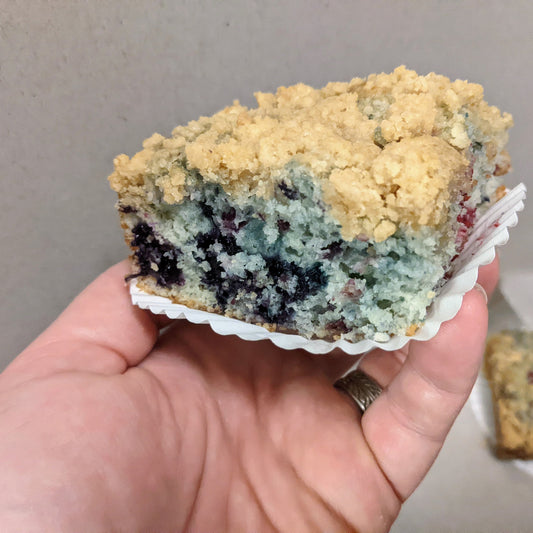 Baking a Triple Berry Crumble Cake